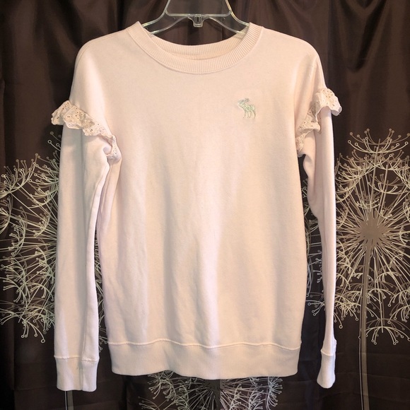 abercrombie kids Other - ABERCROMBIE KIDS Pink Ruffle Sweatshirt Sweater
